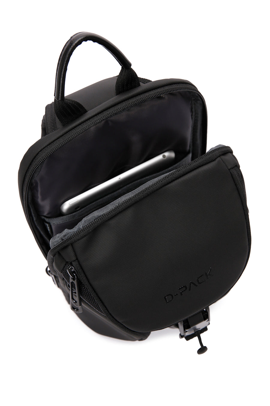 D-Pack Men's Black Long Strap Shoulder Bag