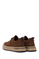 Male Brown Lace-up Thick-soled Nubuck Leather Sneaker | Derimod