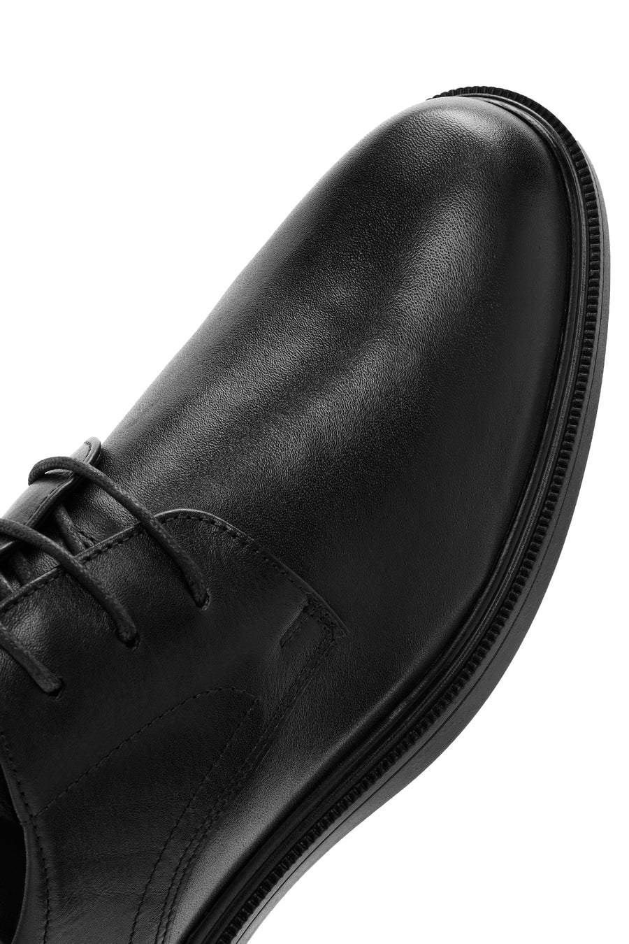 Men's Black Laced Leather Classic Shoes