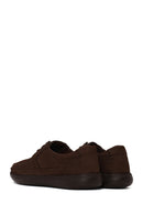 Male Brown Lace-Up Nubuck Leather Casual Shoes | Derimod