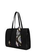 Woman Black Printed Classic Shoulder Bag | Derimod