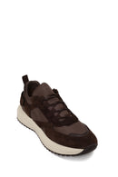 Kadın Kahverengi Bağcıklı Kalın Tabanlı Deri Sneaker | Derimod
