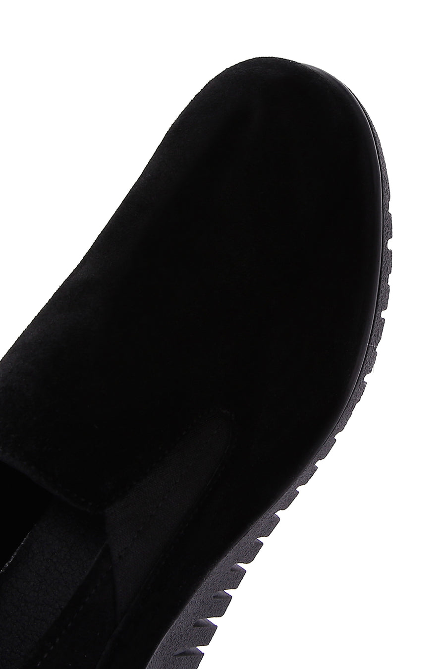 Kadın Siyah Deri Comfort Dolgu Topuklu Loafer