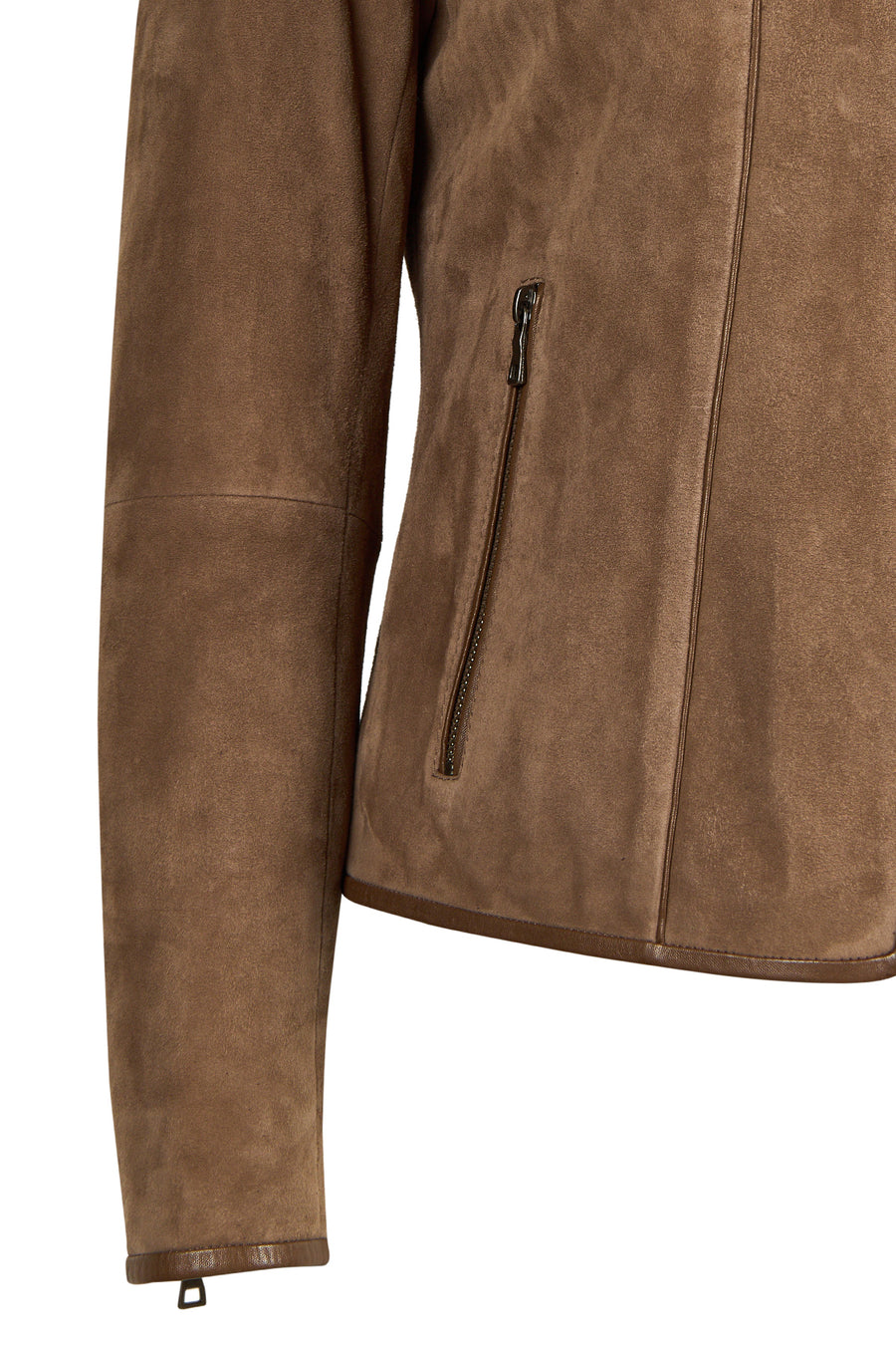Sybil Woman Mink Short Suede Jacket