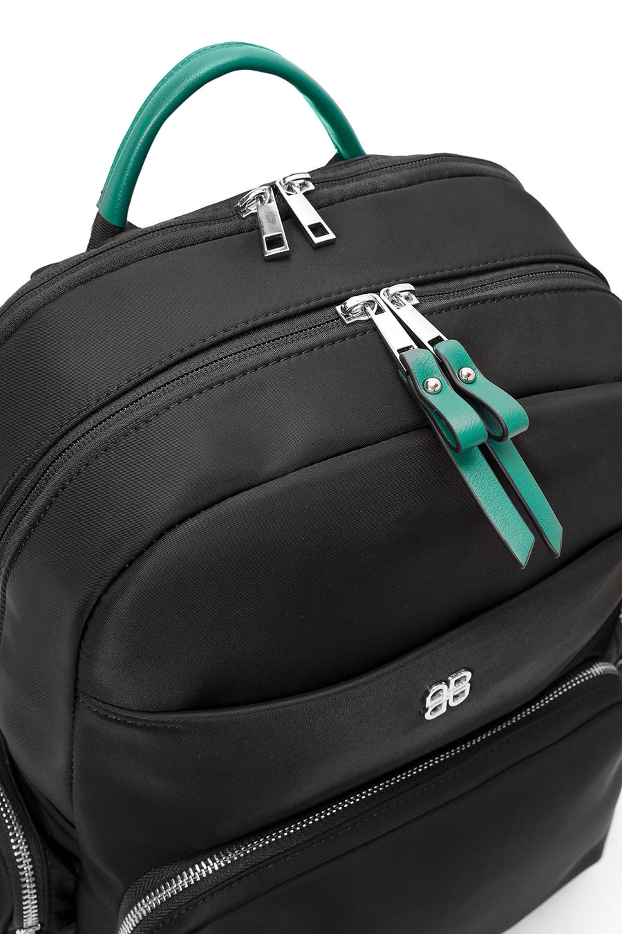 Women's Black Fabric Backpack
