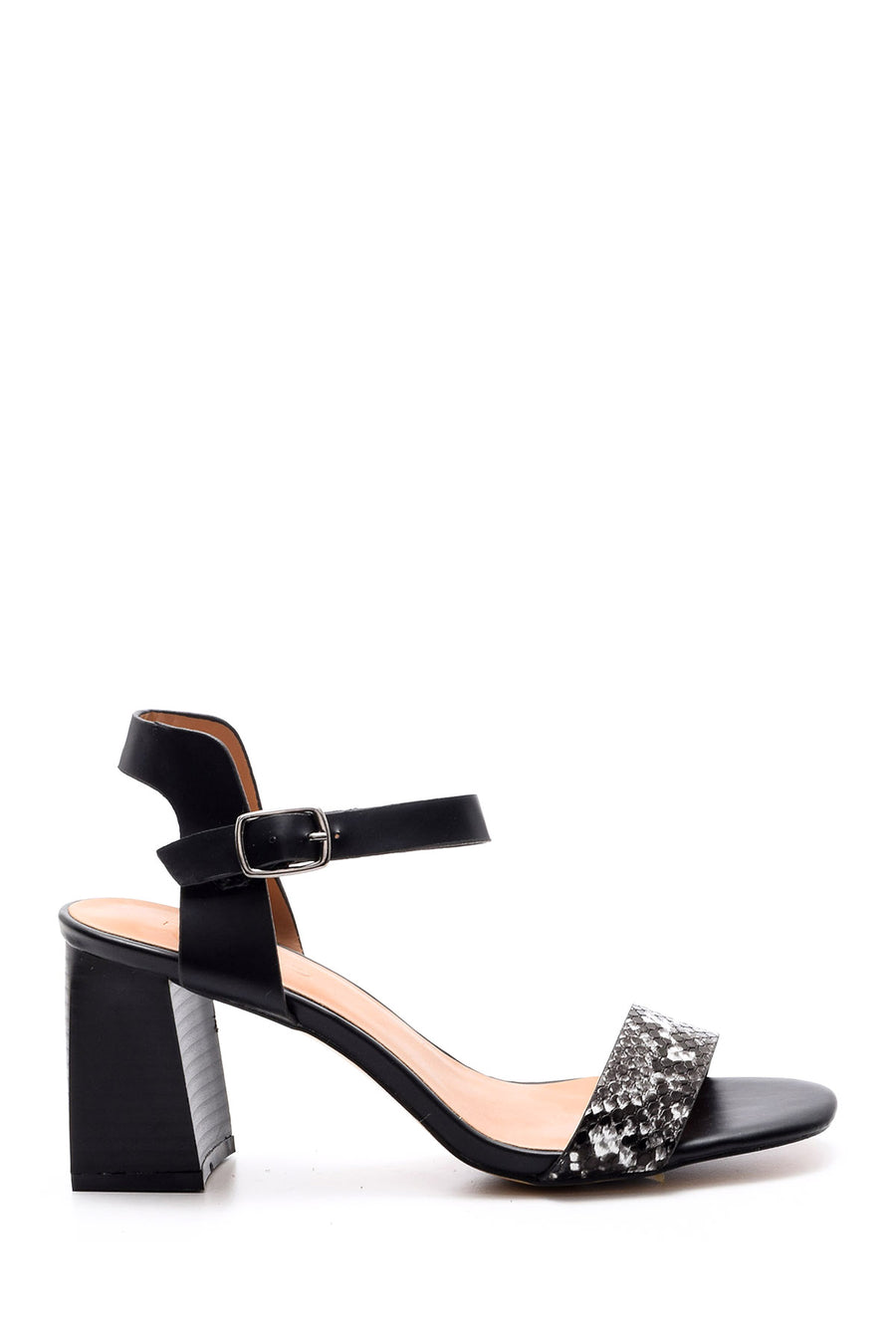 Women's Crocodile Patterned Heeled Shoes 19SFE277214 | Derimod