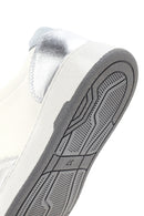 Women's Silver Leather Sneaker | Derimod