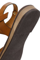 Women's Tan Leather Bodrum Sandals | Derimod