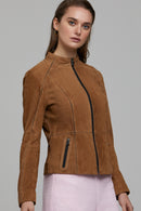 Riva Women's Suede Leather Jacket | Derimod