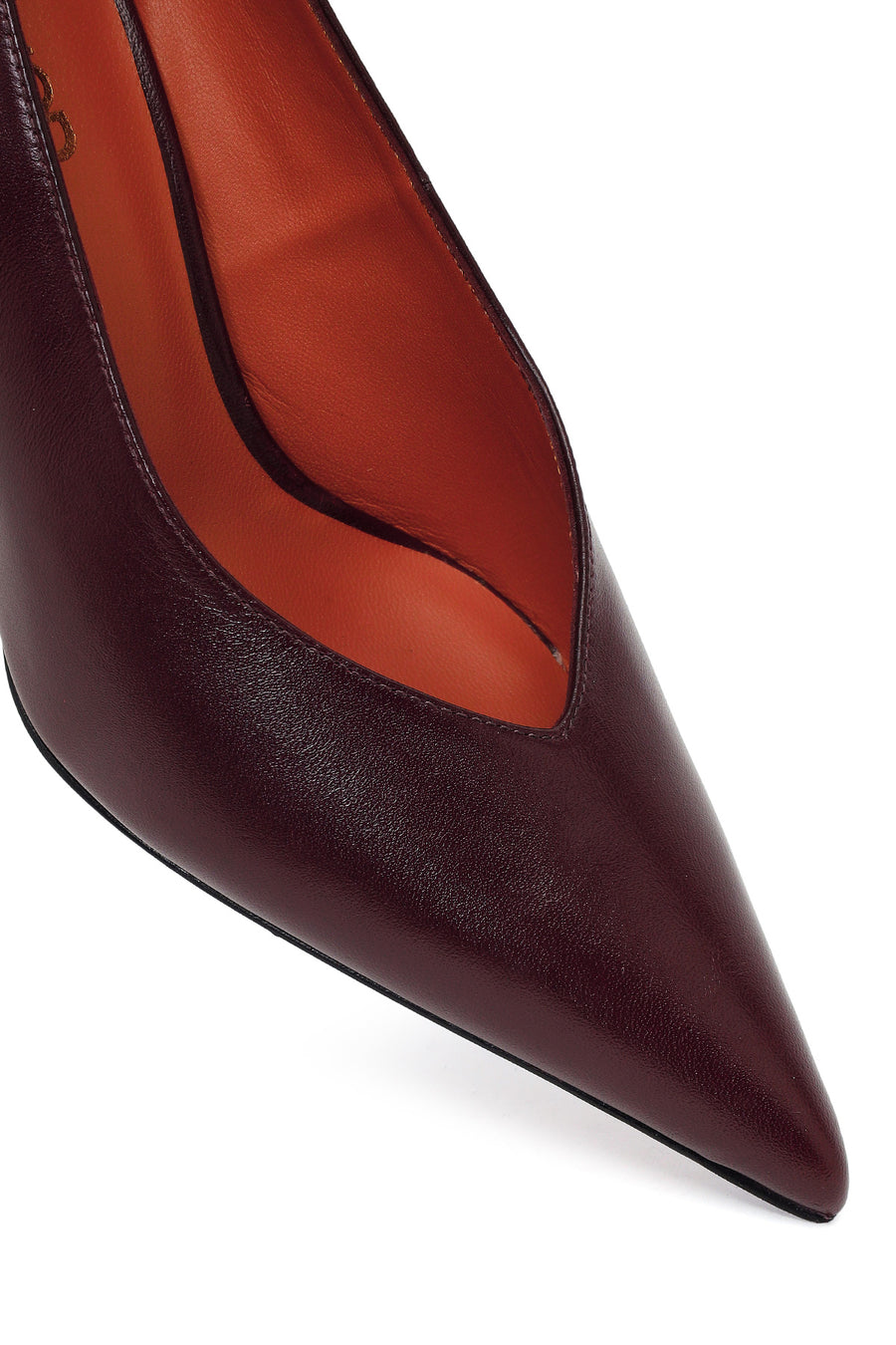 Woman Burgundy Heeled Leather Stiletto