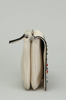 Yıldız Zımba Detaylı Krem Kadın Çapraz Çanta | Derimod