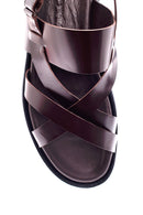 Men's Brown Leather Sandals | Derimod