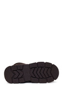 Woman Brown Thick-Soled Fabric Boots | Derimod