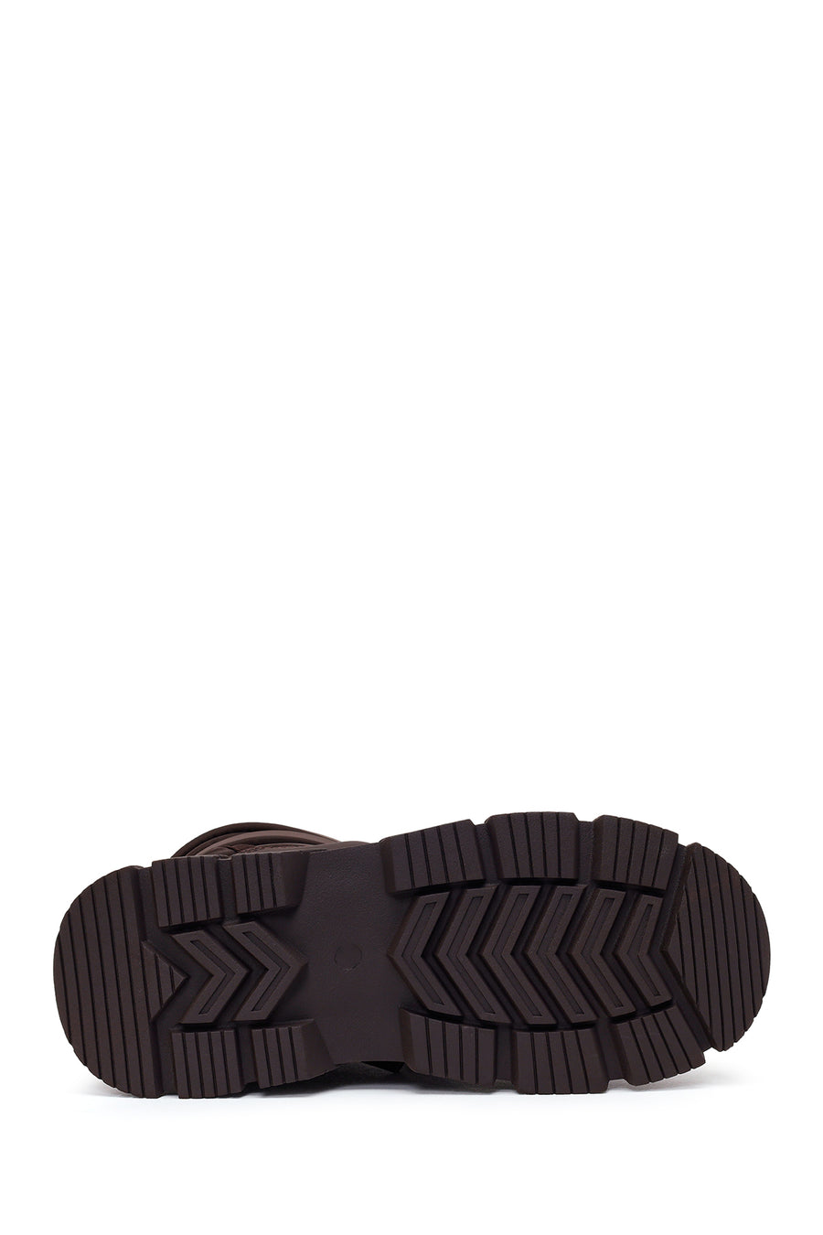 Woman Brown Thick-Soled Fabric Boots