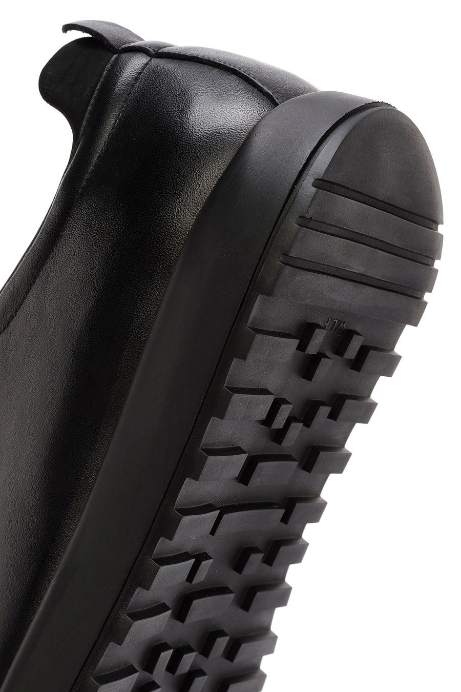 Men's Black Lace-Up Leather Sneakers