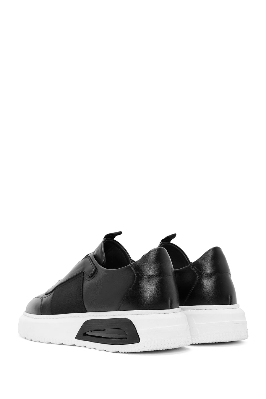 
Men's Black Lace-Up Leather Sneaker

