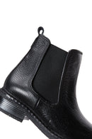 Women's Black Leather Casual Chelsea Boots | Derimod