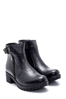 Women's Leather Zipper Boots | Derimod