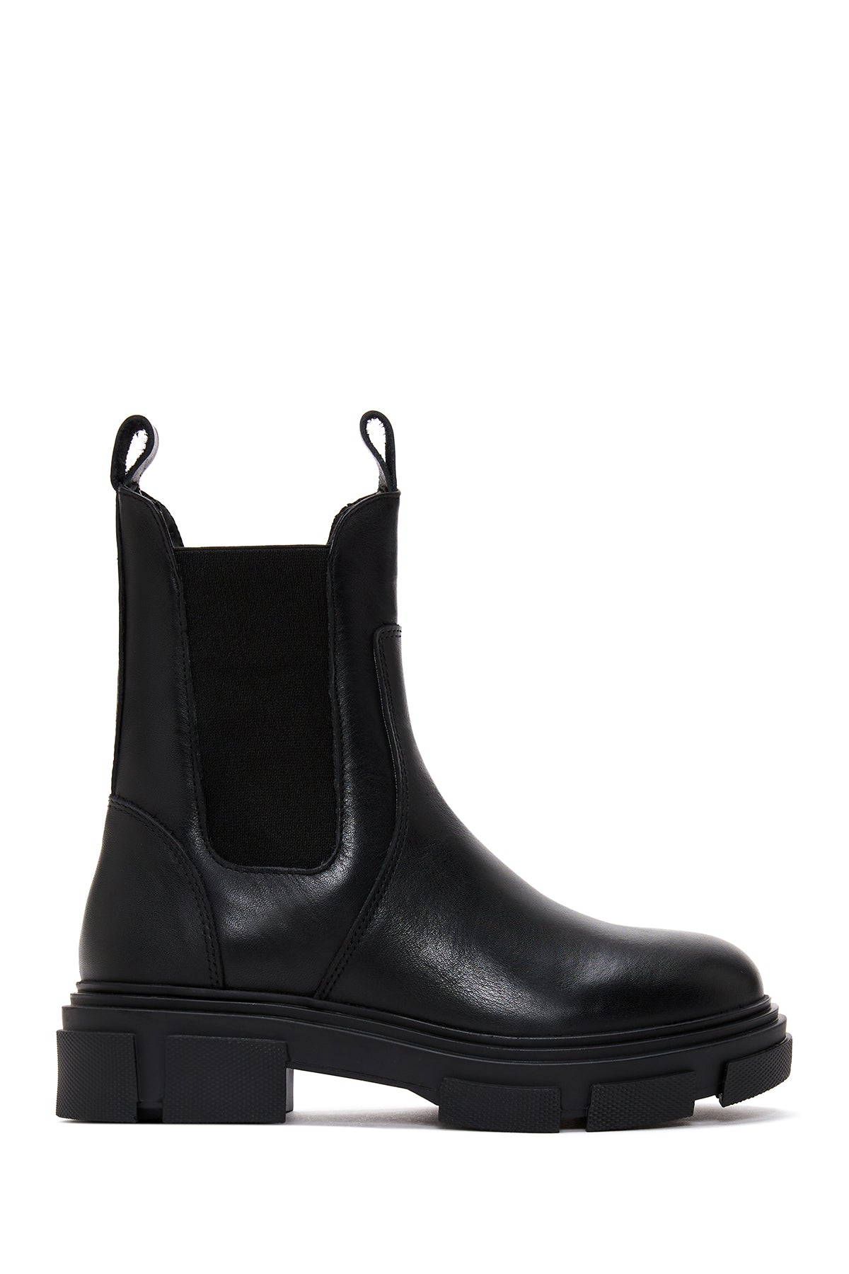 Women's Black Leather Chelsea Boots 23WFD510718 | Derimod