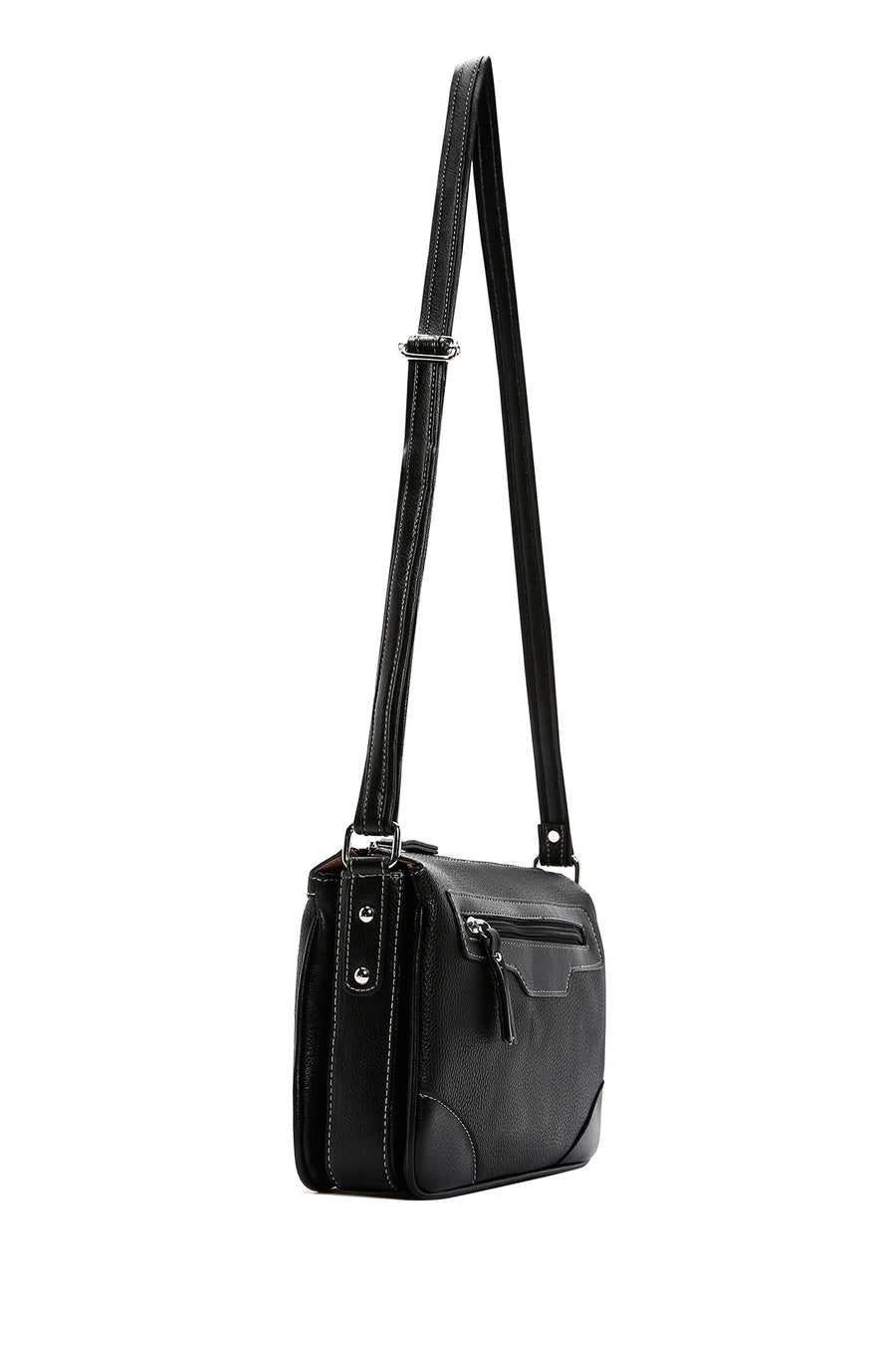 Women's Black Long Strap Crossbody Bag