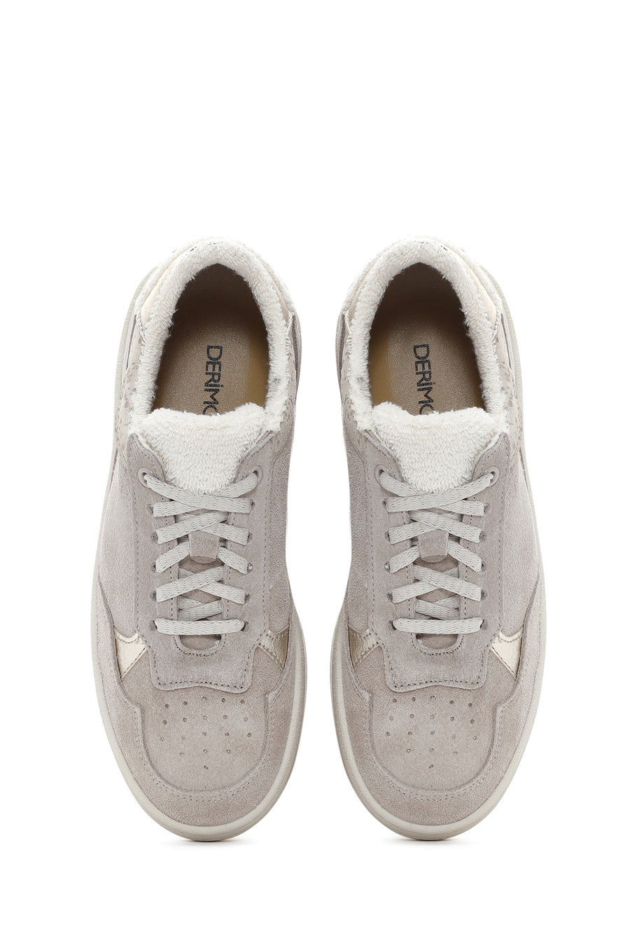 Kadın Bej Süet Deri Sneaker