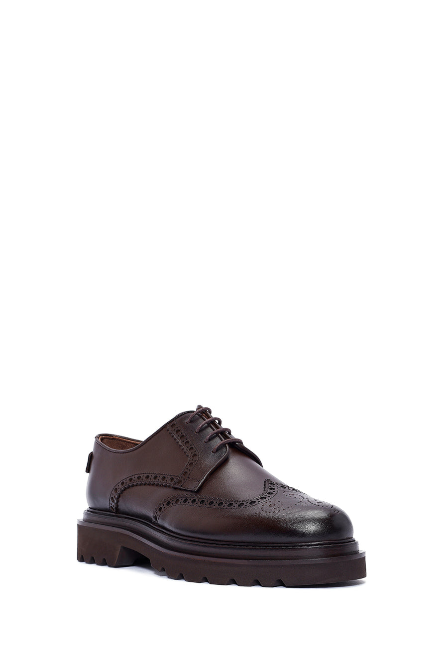 Men's Brown Lace-up Leather Casual Shoes