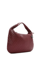 Women's Burgundy Knitted Shoulder Bag | Derimod