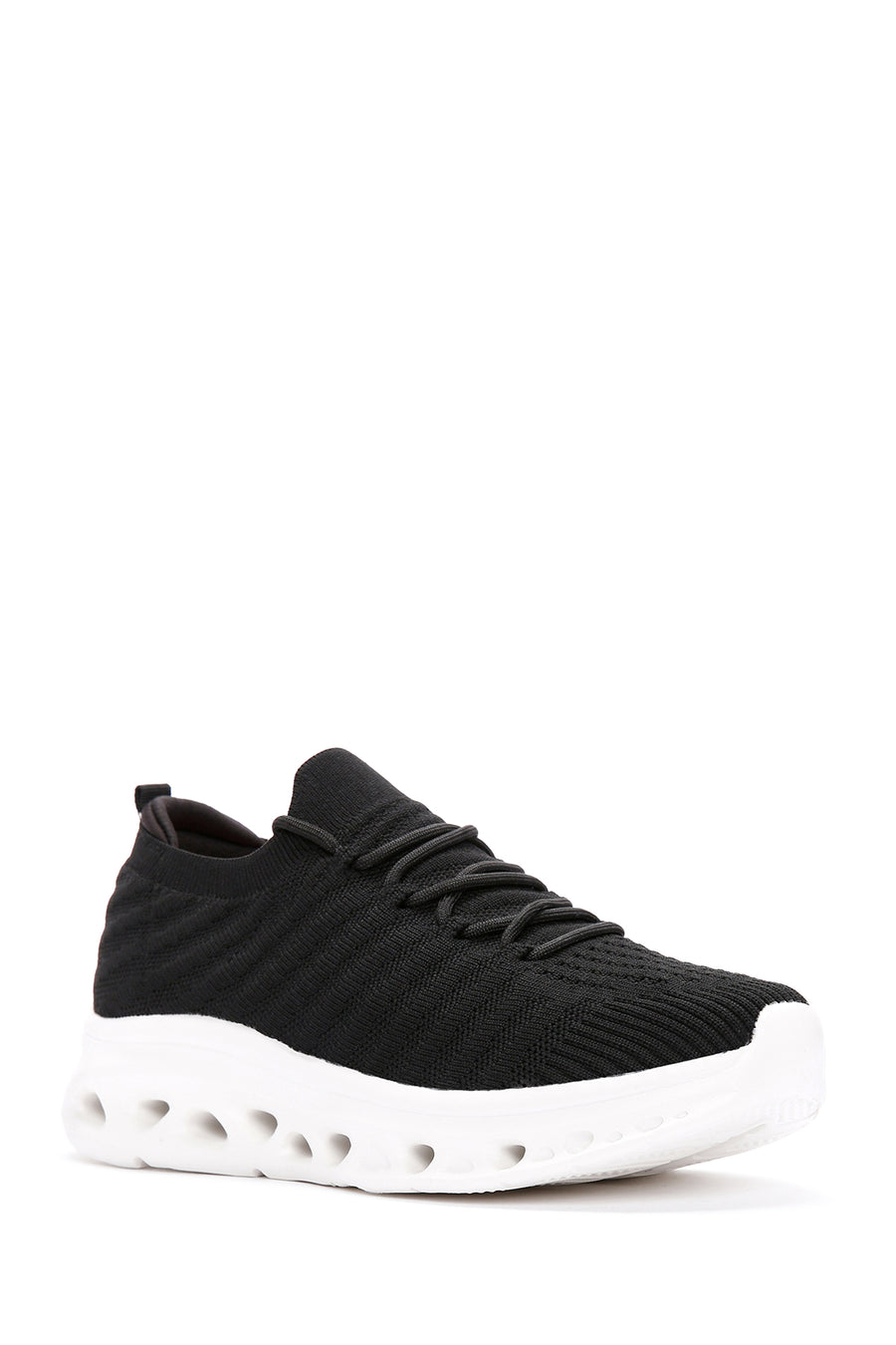 Derimod Zero Women's Black Lace-Up Thick Soled Sneaker