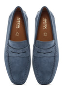 Geox Men's Blue Kosmopolis + Grip Suede Leather Loafer | Derimod