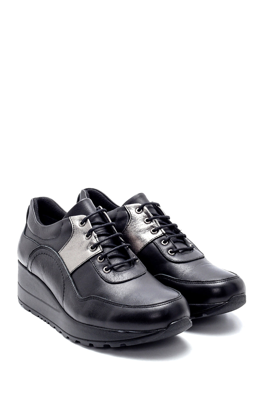 Women's Leather Wedge Heel Sneaker