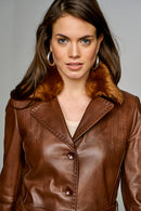 Mathilda Women's Leather Jacket | Derimod