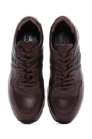 Erkek Kahverengi Deri Casual Sneaker | Derimod