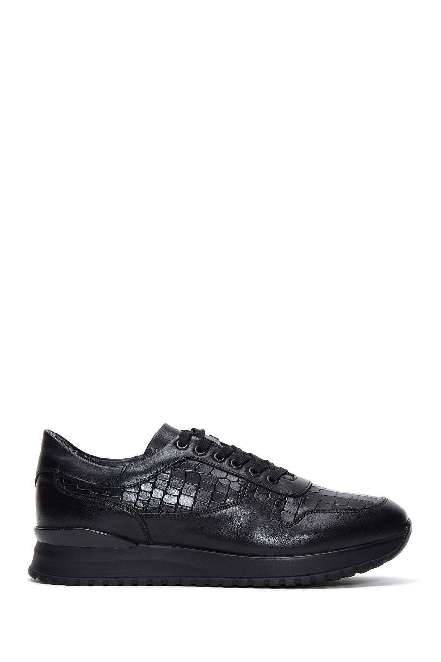Men's Black Leather Sneaker 22WFD612014 | Derimod