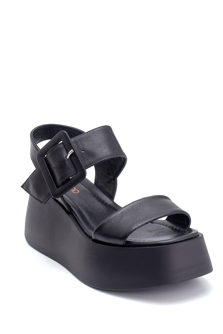 Women's High-Sole Leather Sandals