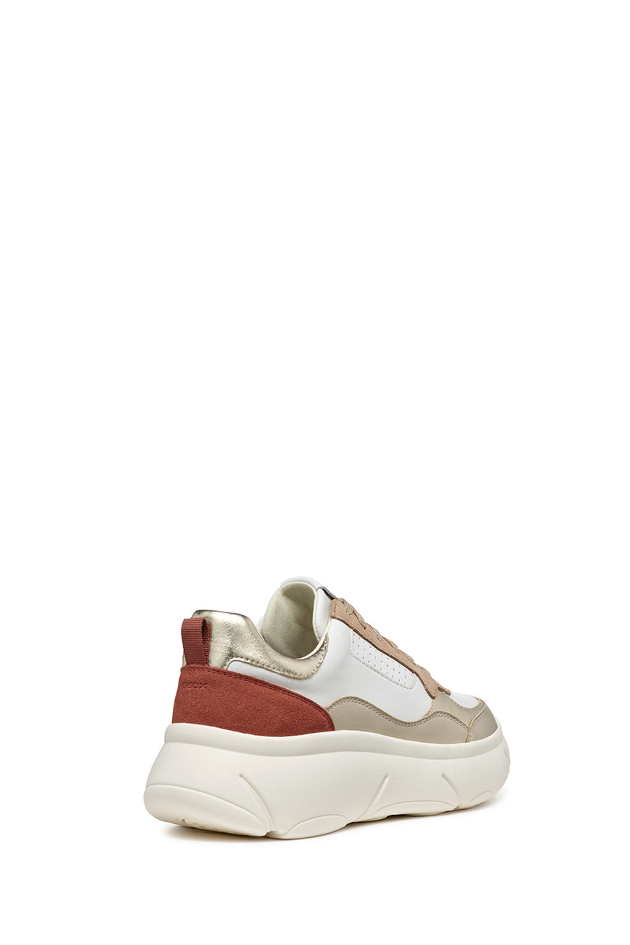 Geox Kadın Beyaz Nebula 2.0 X Bağcıklı Kalın Taban Deri Sneaker