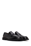 Male Black Leather Loafer | Derimod