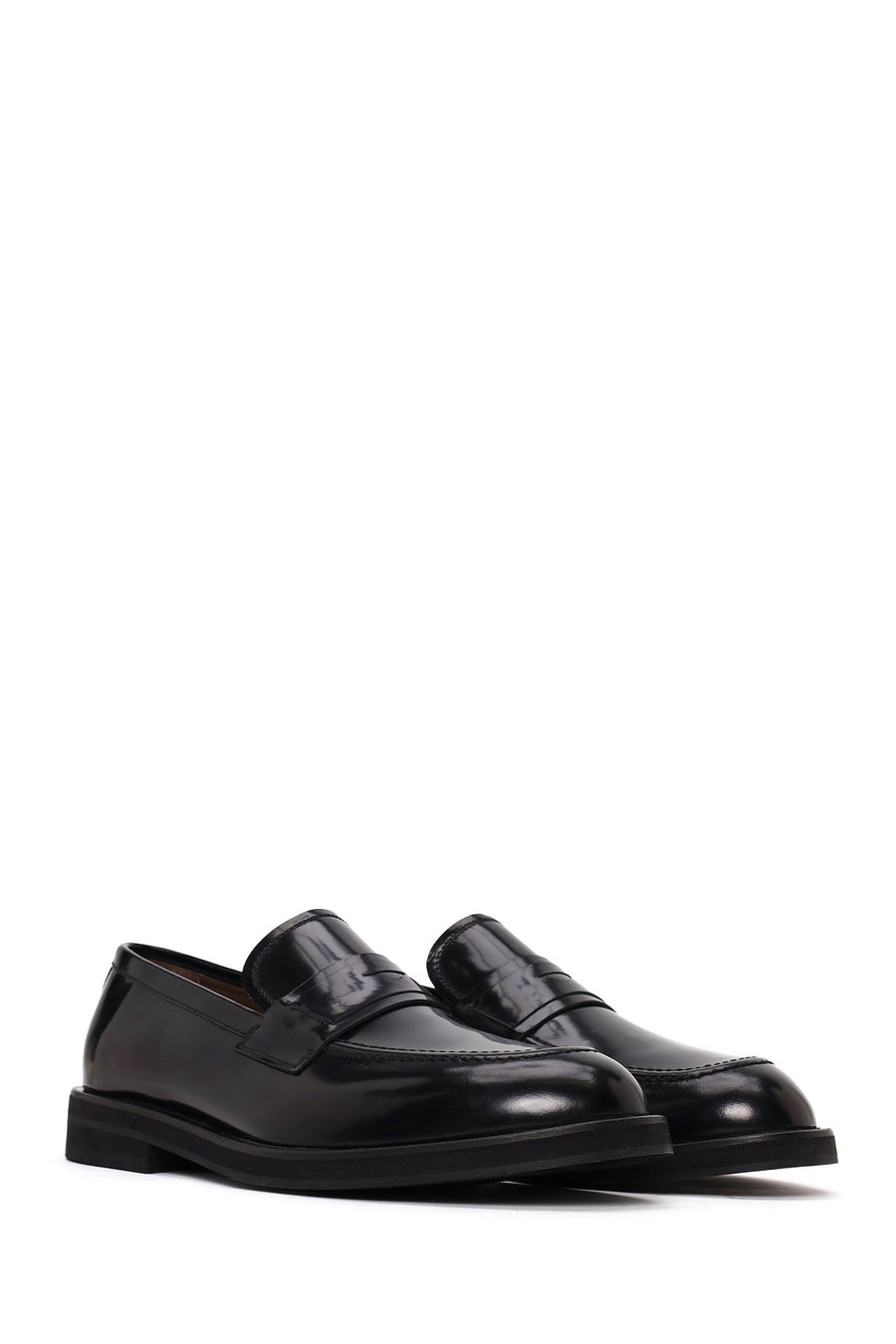 Male Black Leather Loafer