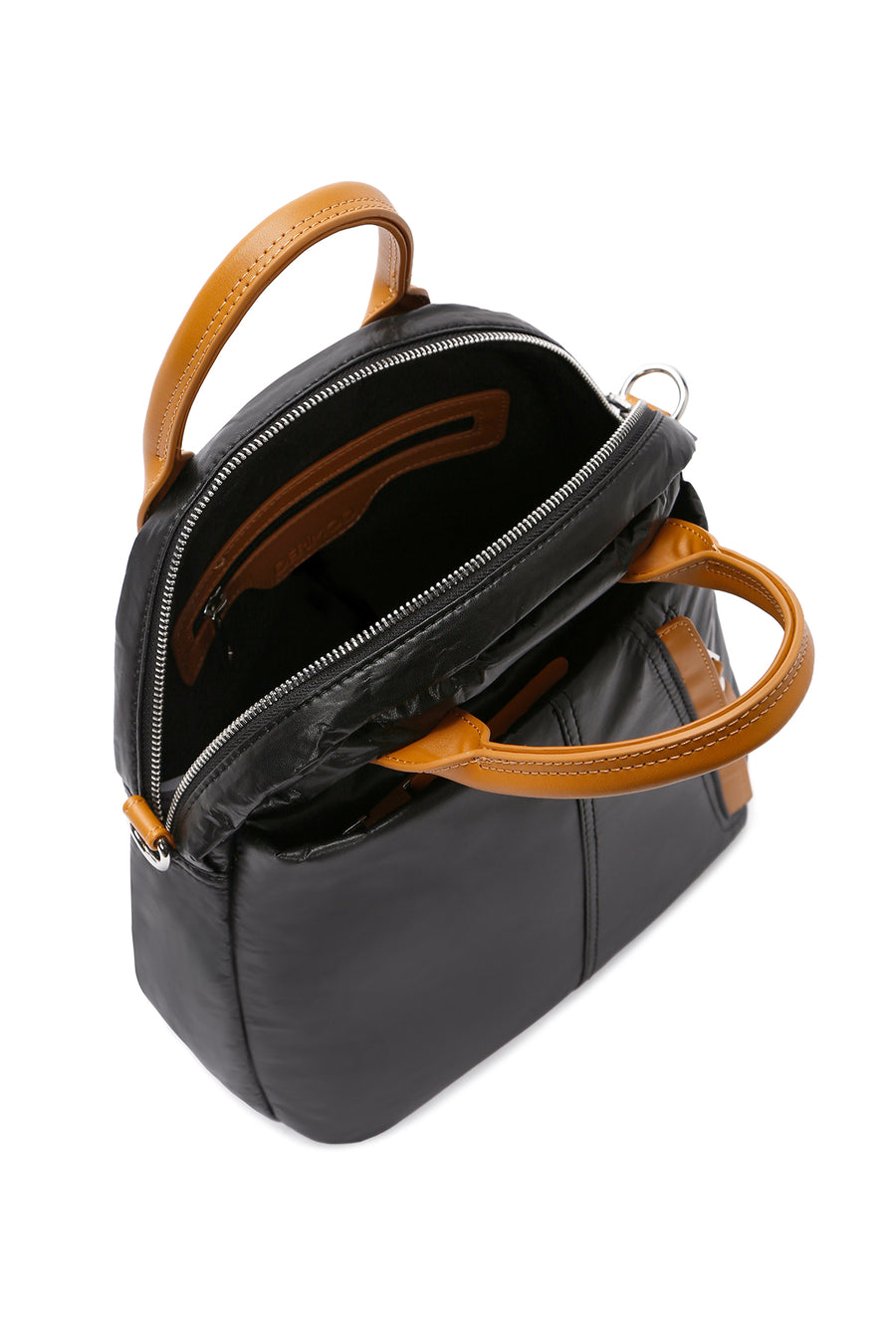 Women's Black Long Strap Backpack