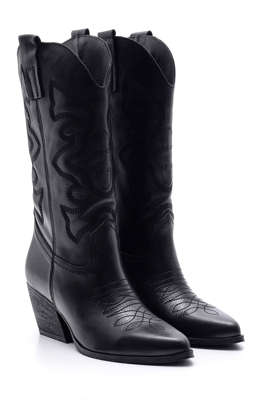 Women's Leather Heeled Cowboy Boots