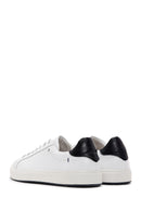 Men's White Large Size Leather Sneaker | Derimod