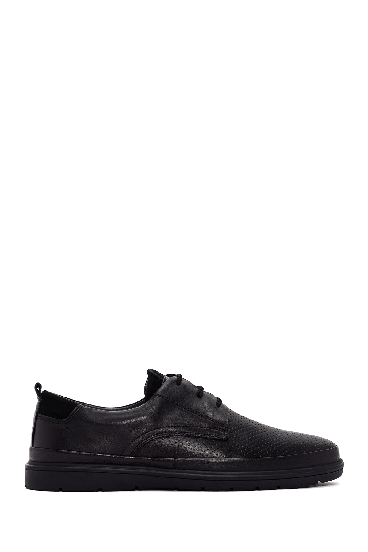 Erkek Siyah Bağcıklı Deri Casual Ayakkabı 24SFD6704DI | Derimod