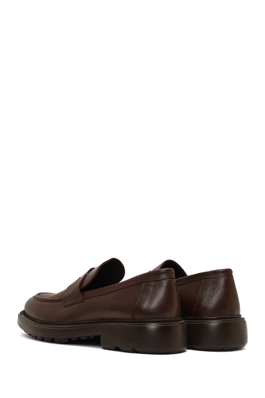 Men's Brown Thick Sole Leather Loafer