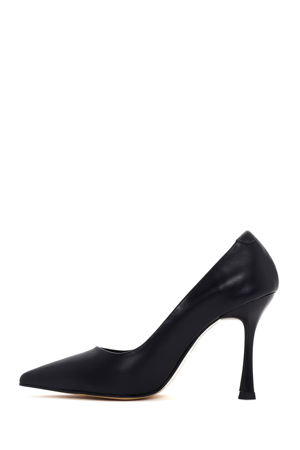 Kadın Siyah Deri Stiletto