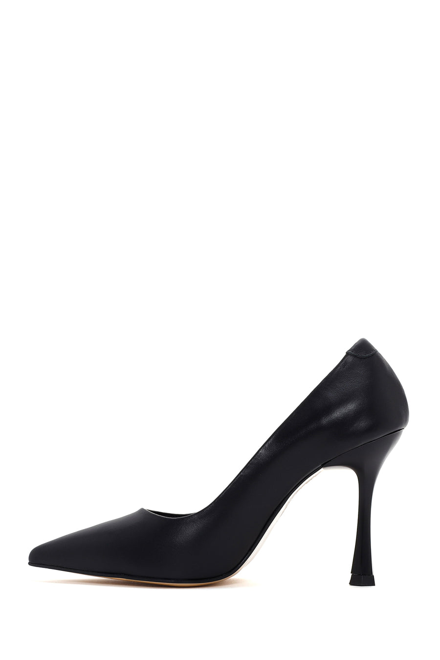Kadın Siyah Deri Stiletto