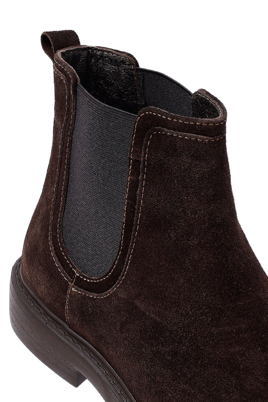 Men's Brown Suede Leather Chelsea Boots