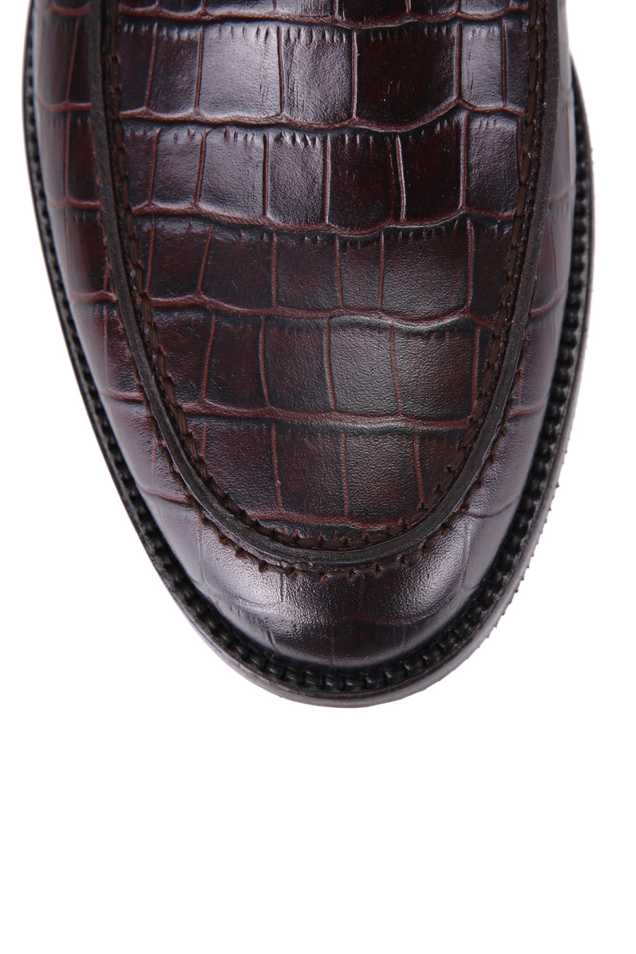 Crocodile Patterned Men's Leather Shoes