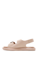 Women's Beige Double Buckle Comfort Sandals | Derimod