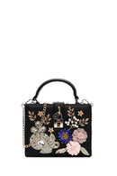 Women's Black Stone Handbag | Derimod