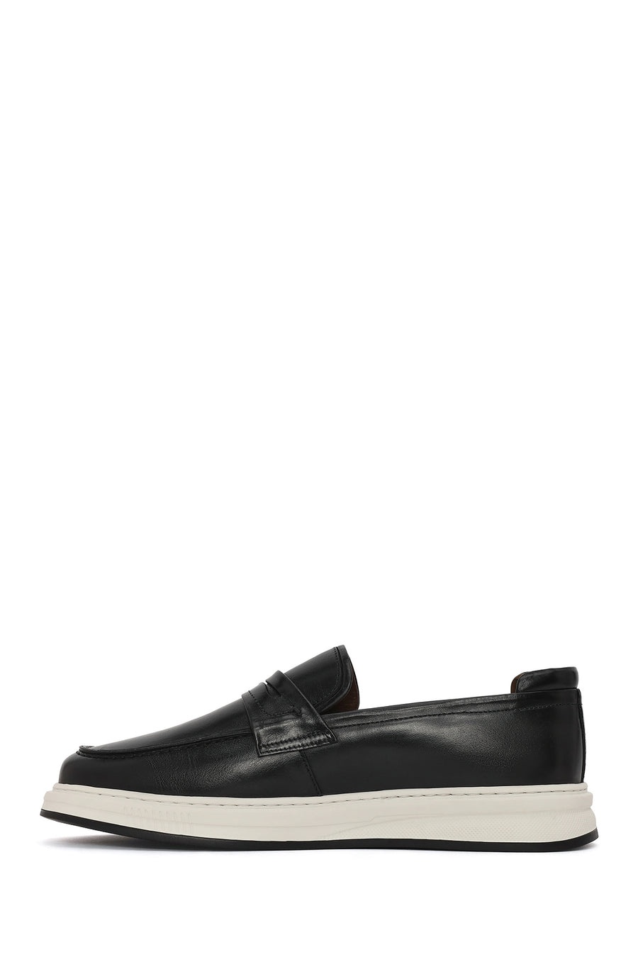 Men's Black Leather Casual Loafer