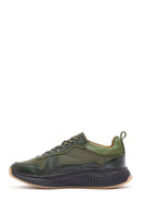 Men's Khaki Lace-up Leather Sneaker | Derimod